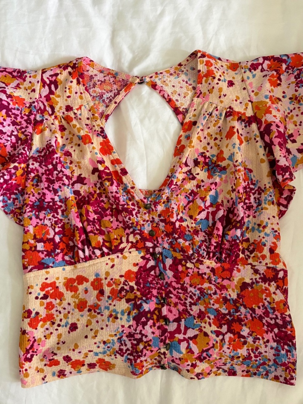 Flutter Short Sleeve Blouse